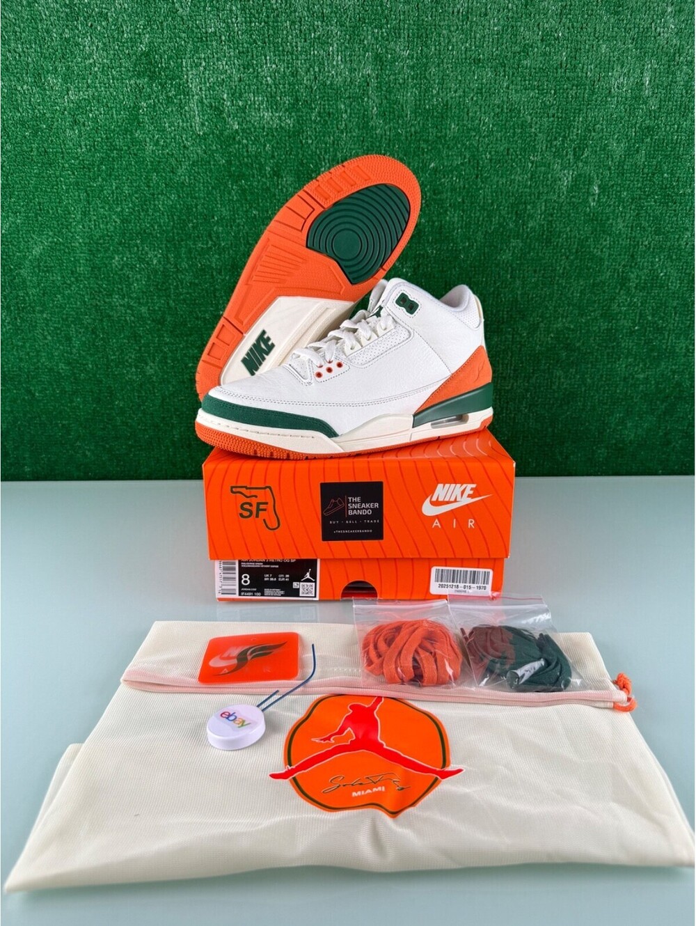 Size 8 - SoleFly x Air Jordan 3 Miami CLEAN!